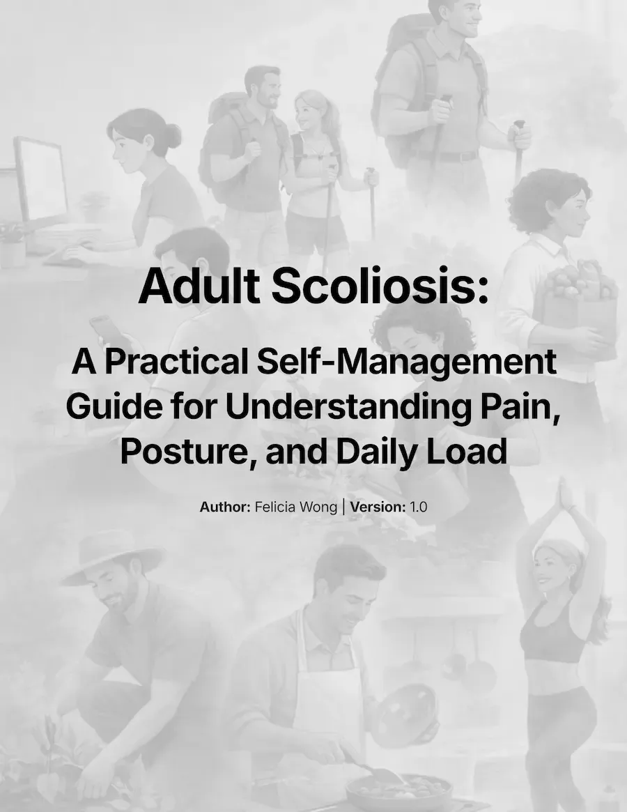 Preview of the Adult Scoliosis ebook cover page