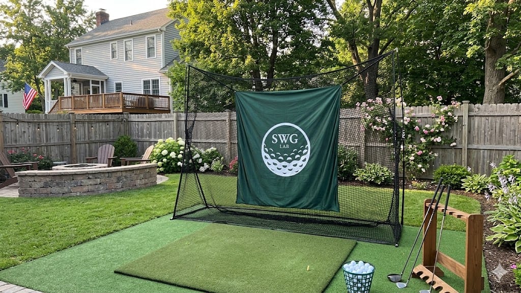 The Practice Net in a backyard