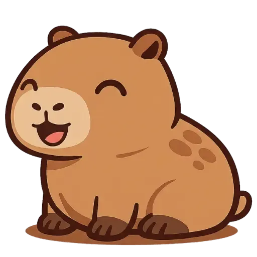 Mascota Capibara Zen y equilibrada