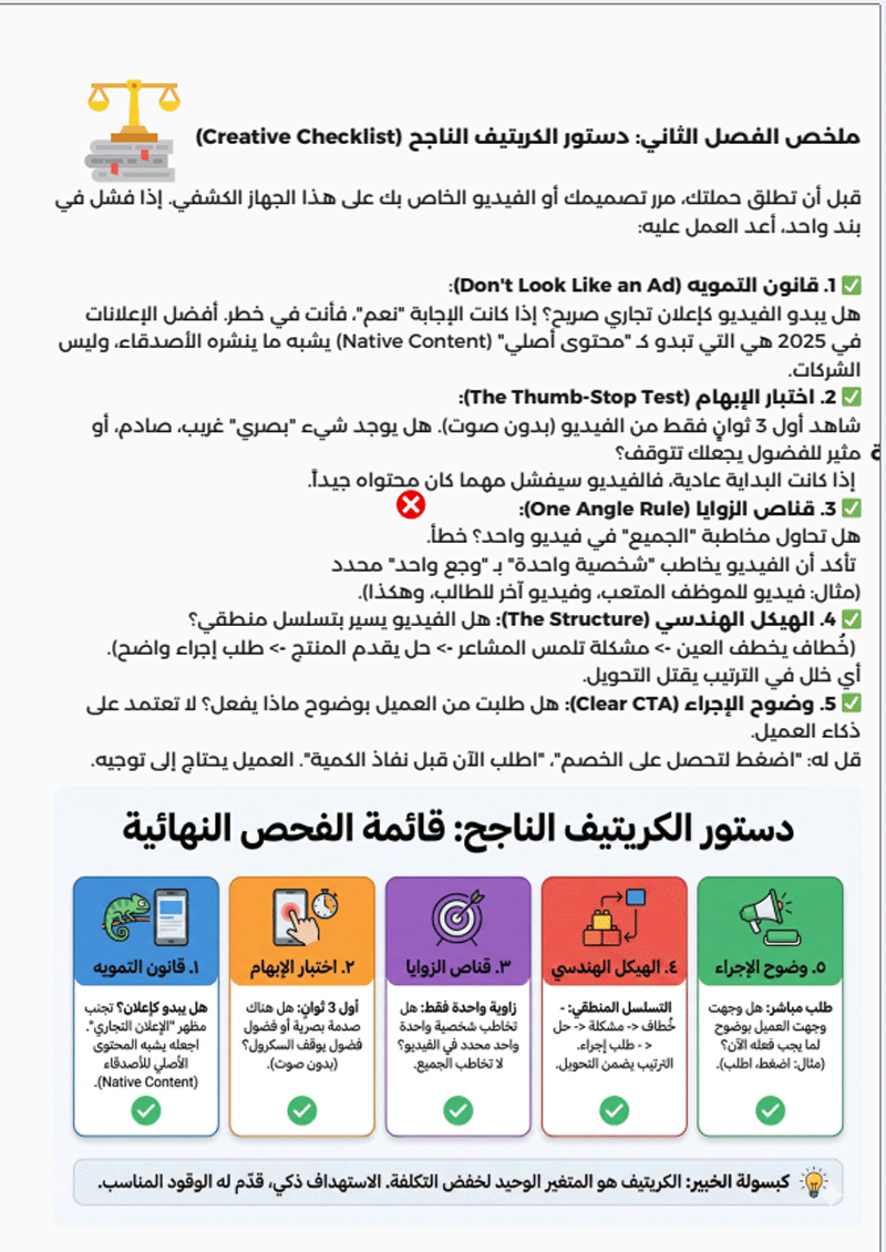 دستور الكريتيف الناجح