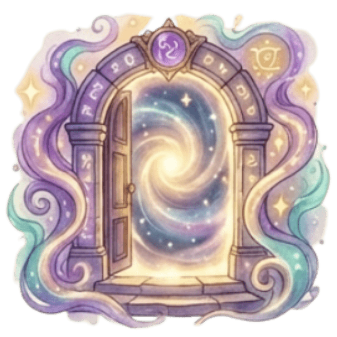 A glowing threshold, representing the astrological gateway Chiron is currently standing in
