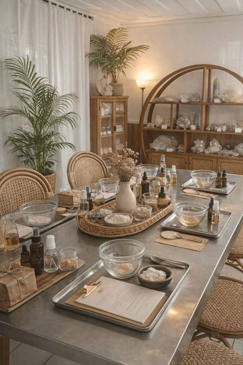 Salle d'atelier cosmétique professionnel