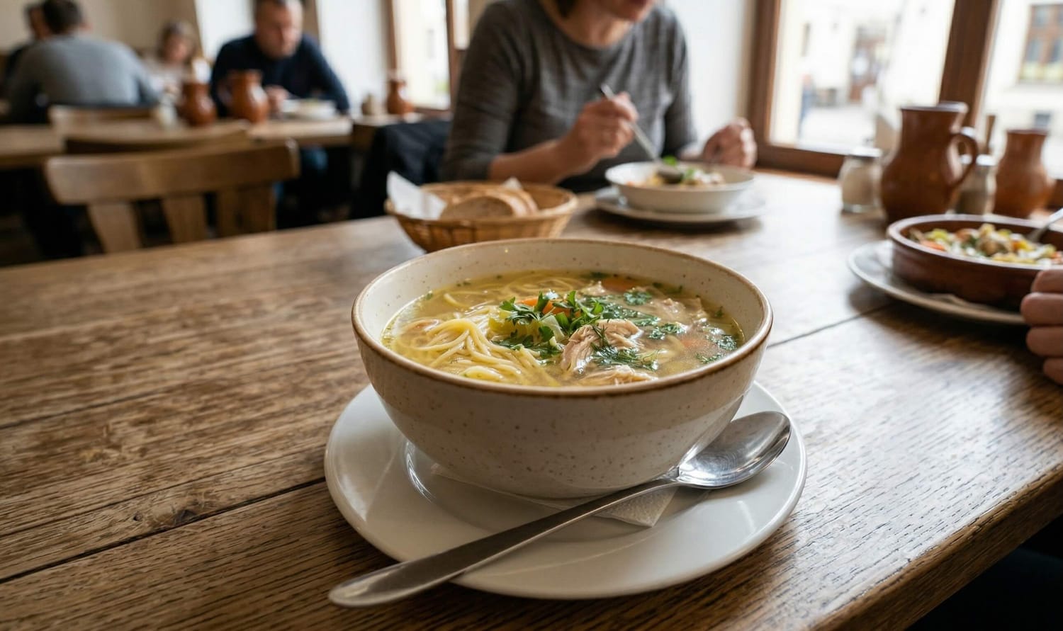 Rosół traditional Polish chicken soup, often gluten-free depending on preparation
