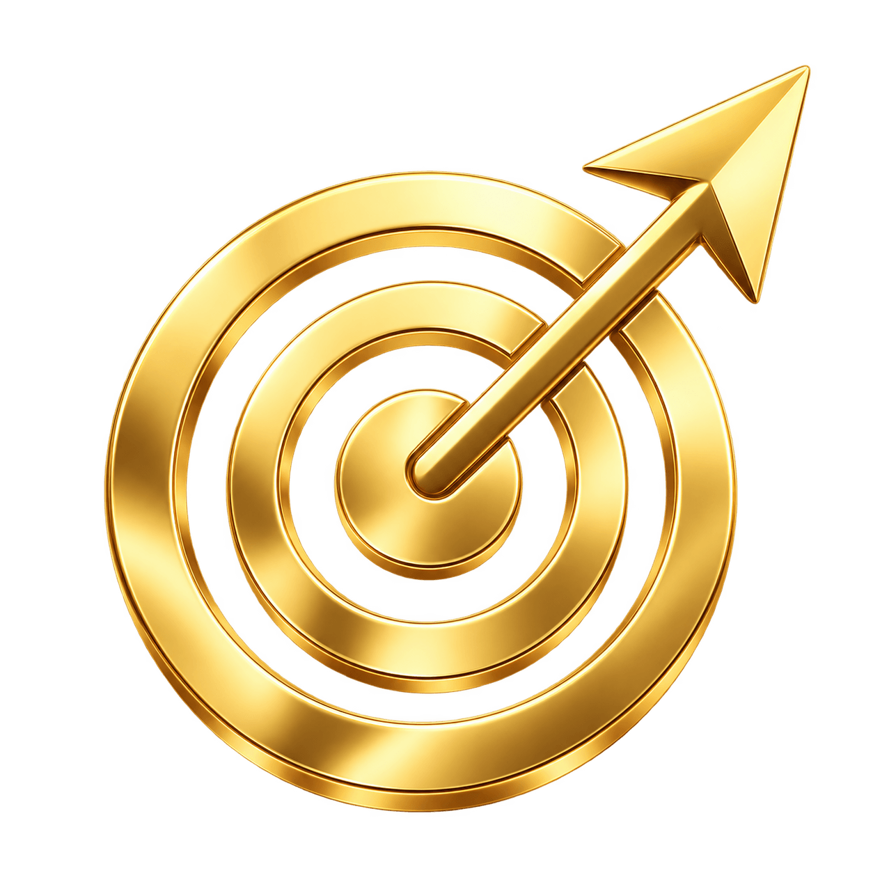 Gold target icon representing preparation for future financial goals