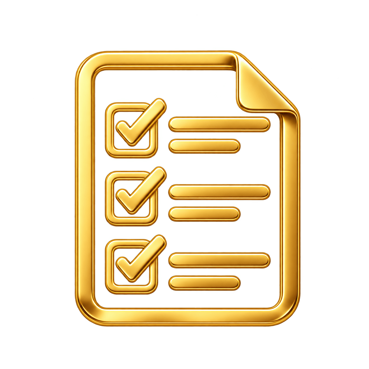 Gold checklist icon representing better credit management habits