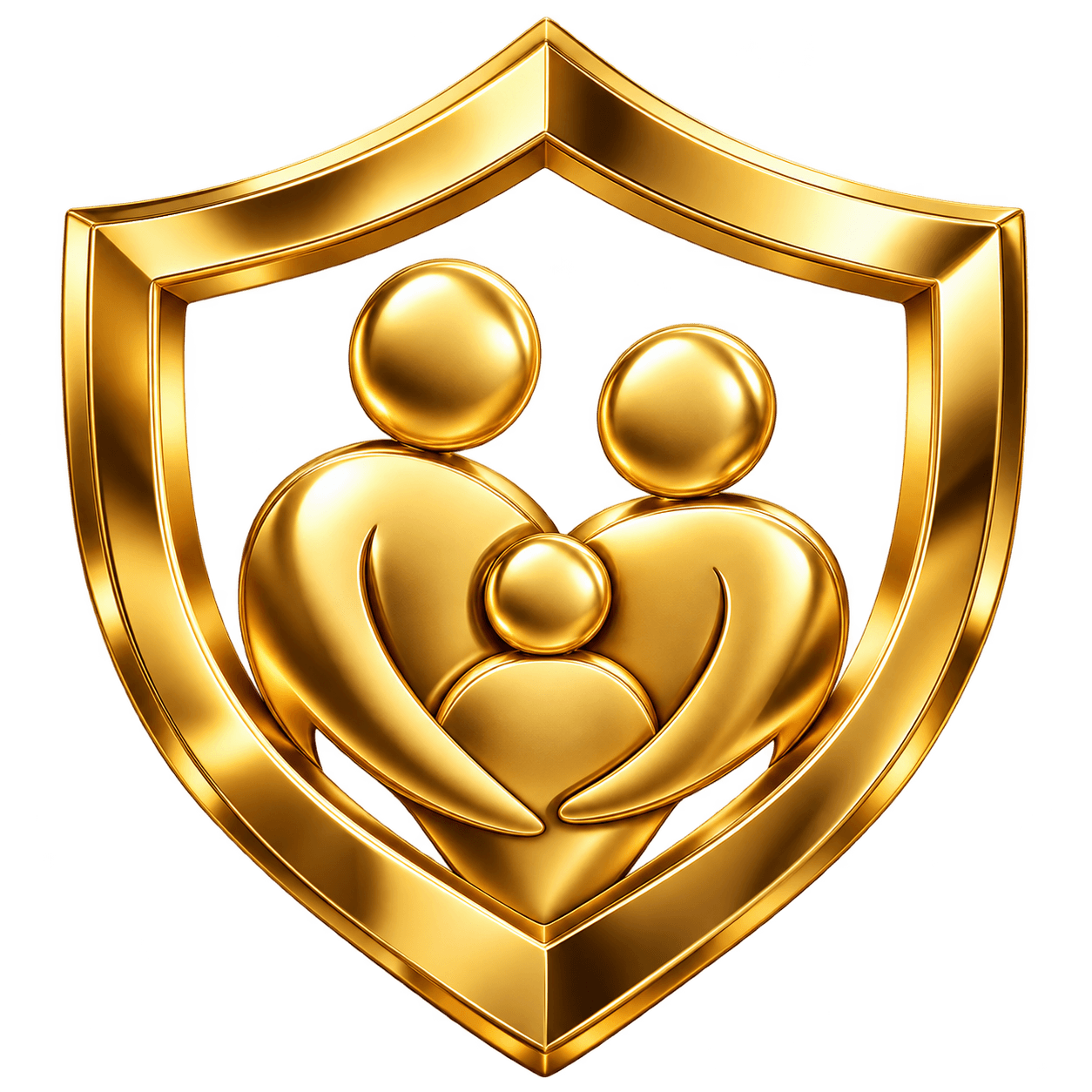 Gold family protection icon representing loved ones and dependents