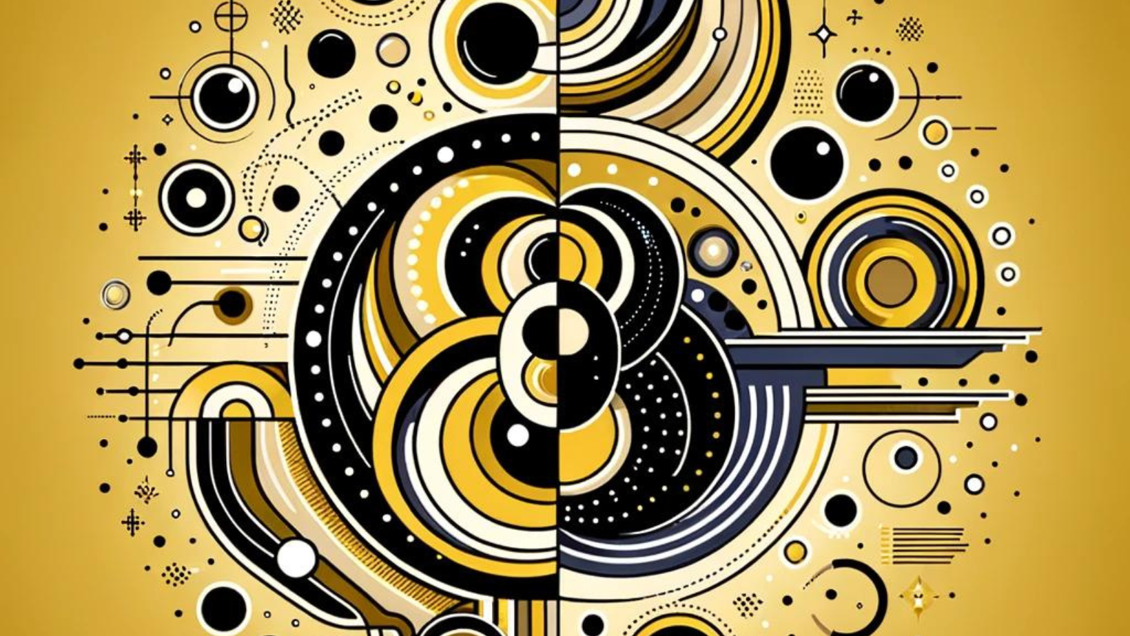 Formes géométriques symbolisant l'ordre et la structure, reflétant ma formation en Psycho-Activation Linguistique (PAL), hypnose, et coaching, pour un développement personnel harmonieux et équilibré