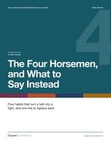 Cover of the bonus PDF, The Four Horsemen, and What to Say Instead
