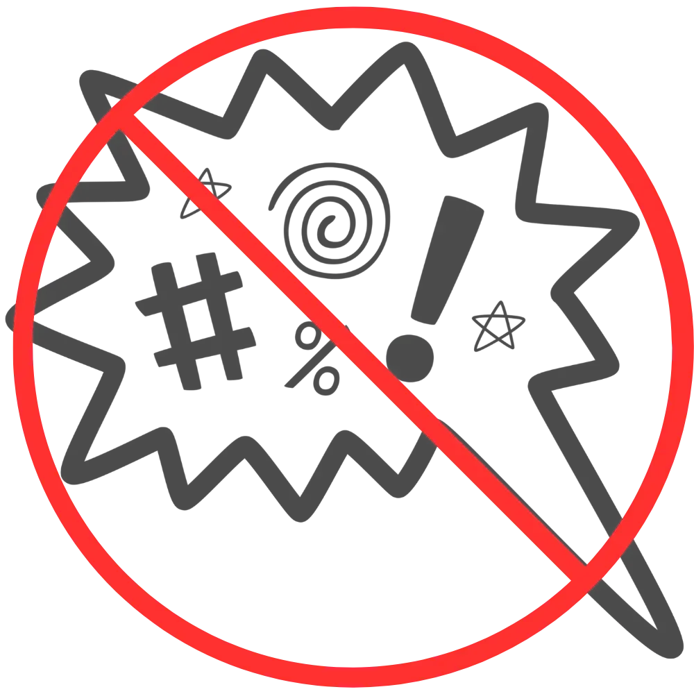 prohibido lenguaje grosero 