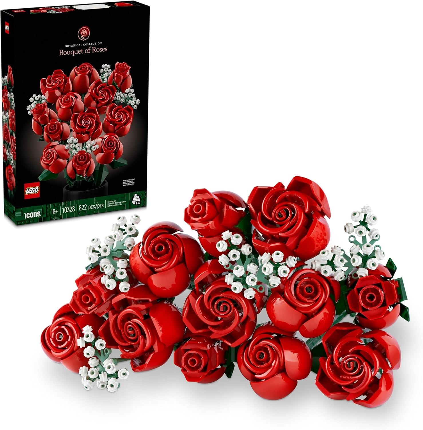 Build a stunning, zero-maintenance flower display with the LEGO Icons Bouquet of Roses 🌹 This buildable home decor set features a dozen red roses in different stages of bloom, plus baby’s breath accents for a realistic look. Perfect for mindful building alone or with friends and family, this LEGO Botanical Collection set makes a thoughtful and fun gift for women, including a girlfriend, wife, mom, or grandma. A unique Valentine’s Day gift, birthday present, or creative home decor idea that never wilts.