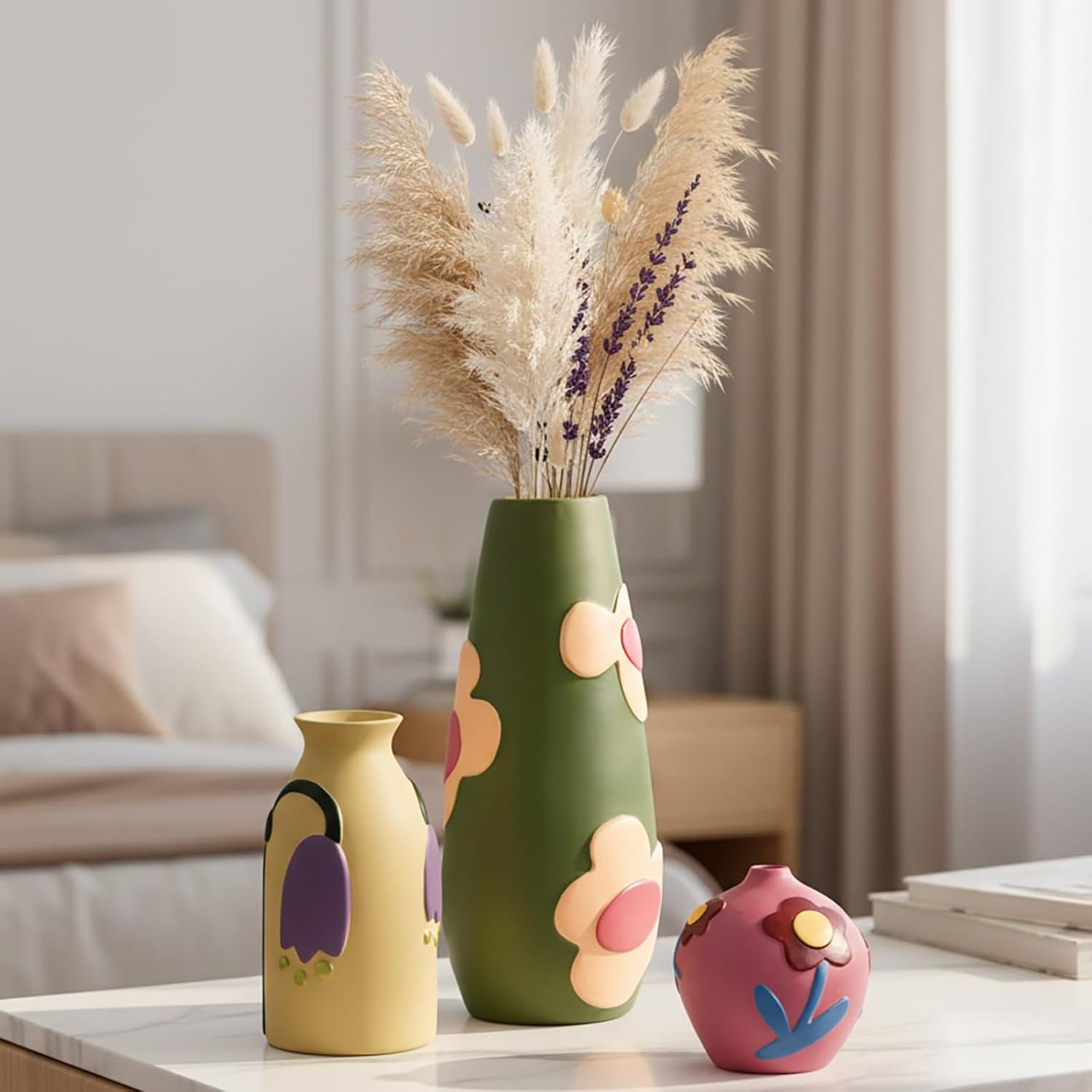 tylish Wavy Design: Unique wave-shaped silhouette transforms a plain corner into an eye-catching display. Perfect for adding modern flair to your living room, bedroom, or office. Space-Saving Corner Shelf: Designed to fit seamlessly into any corner, this tall bookshelf maximizes storage without taking up extra floor space—ideal for apartments and small rooms. Sturdy Wooden Structure: Made of durable wood, the shelf ensures long-lasting stability while supporting books, plants, collectibles, and everyday essentials. Multiple Sizes & Colors: Available in two heights (69.4"H large / 53.6"H small) and 10 vibrant finishes (Orange, Yellow, Walnut, Pink, White, Green, Rustic, Red, Black, Blue) to match any interior style. Versatile Storage & Display: Works as a bookcase, plant stand, or décor organizer. From novels to greenery to art pieces, this corner shelving unit keeps everything neatly showcased.