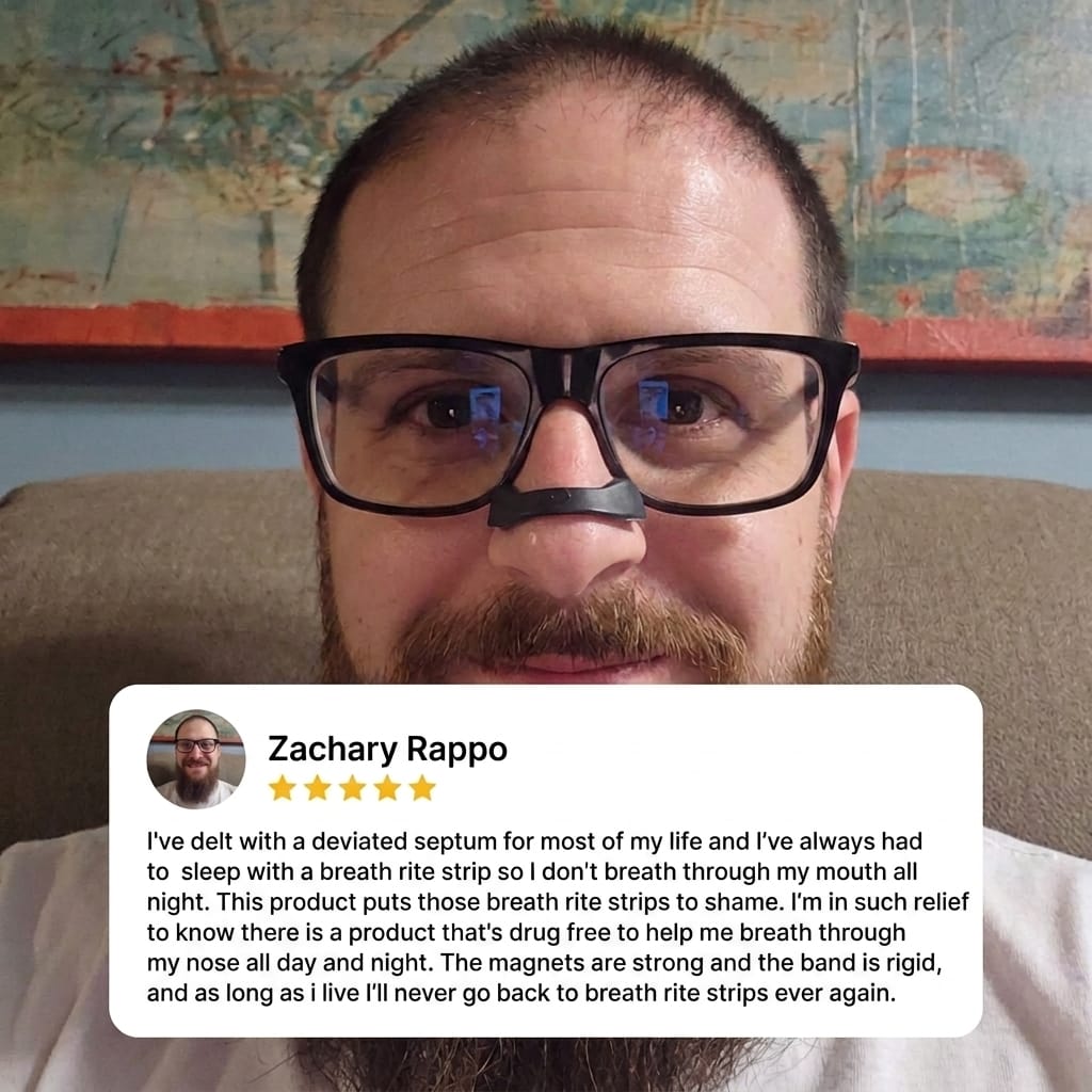 Man with product review
