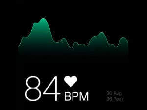 Breathing and heart rate graph
