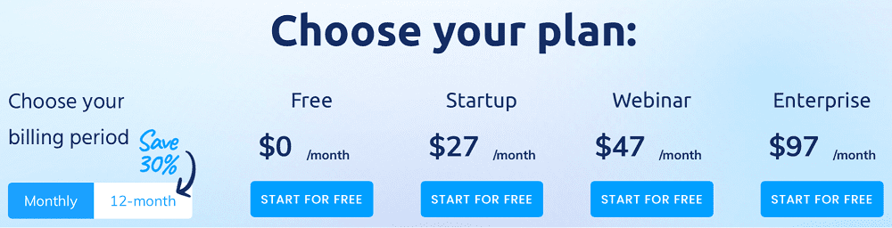 systeme.io’s pricing plan