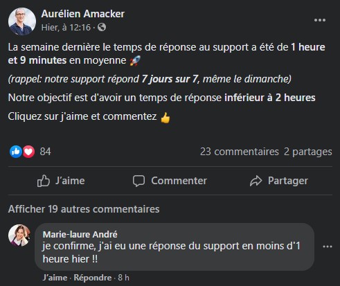 Support client de systeme.io