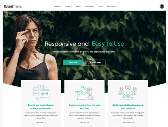 One of Kajabi’s website themes