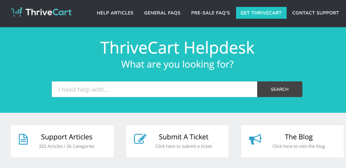Support de Thrivecart