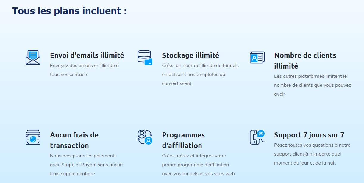 Tarification de systeme.io