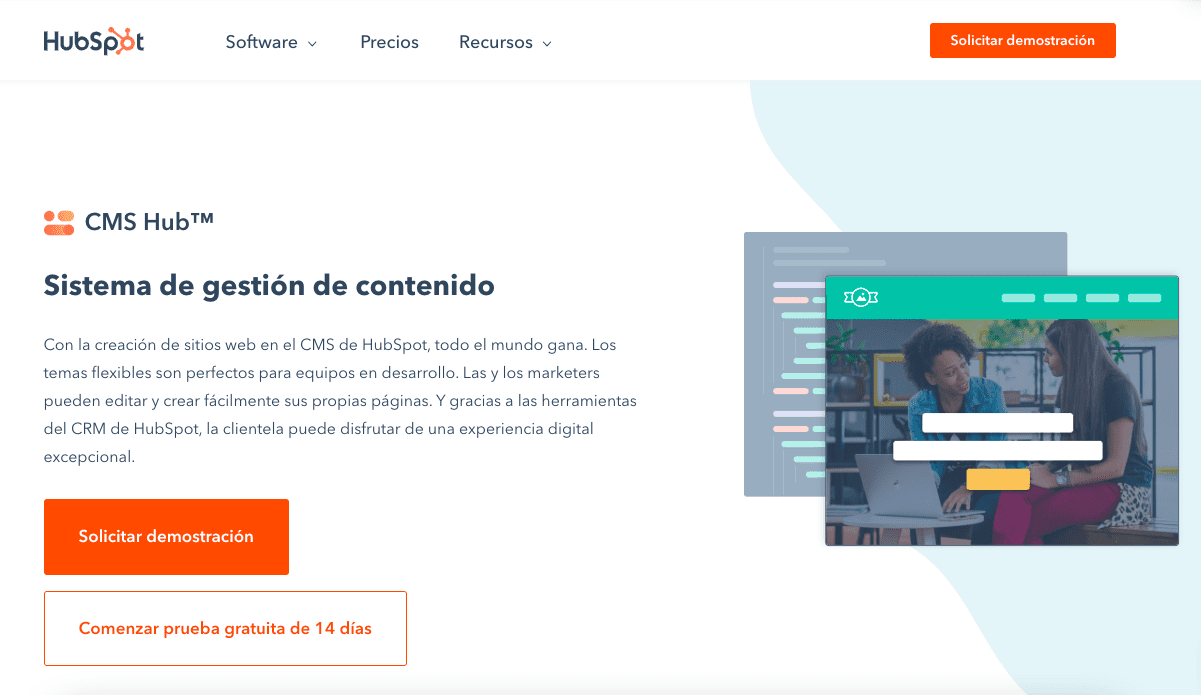 Sistema de gestión de contenido de HubSpot
