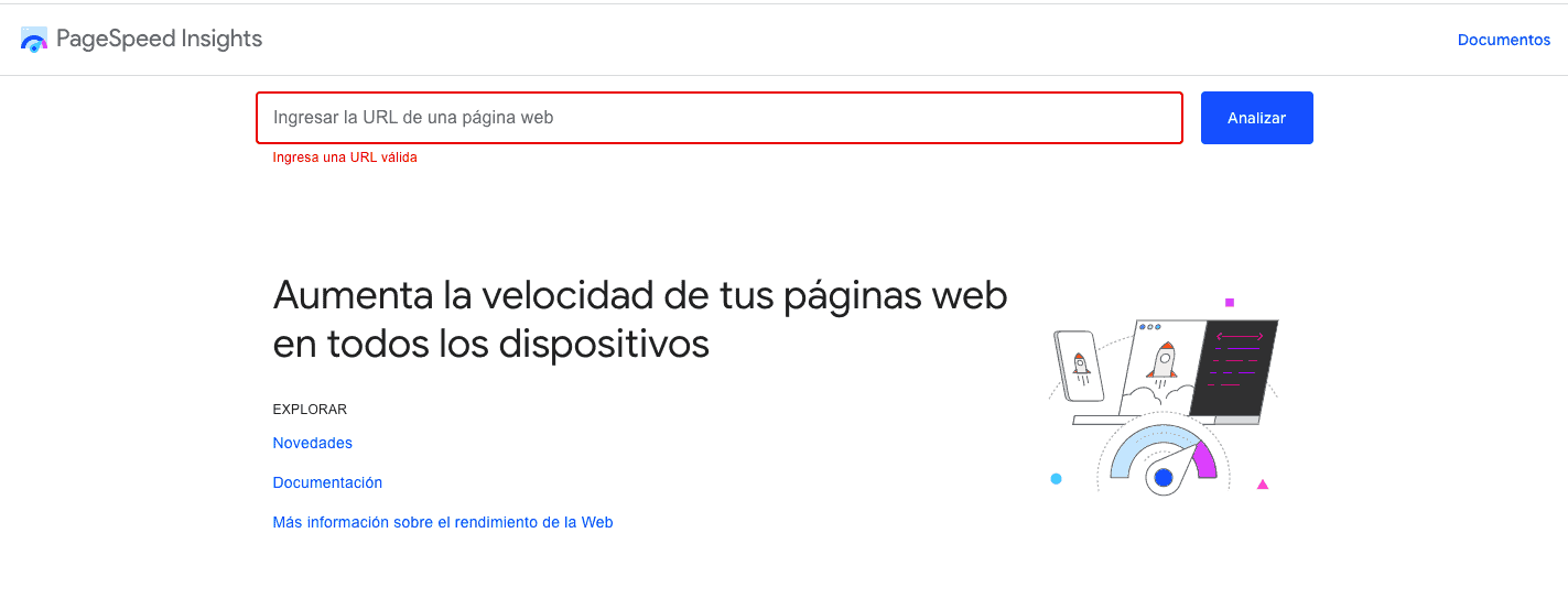 Revisa la velocidad de carga