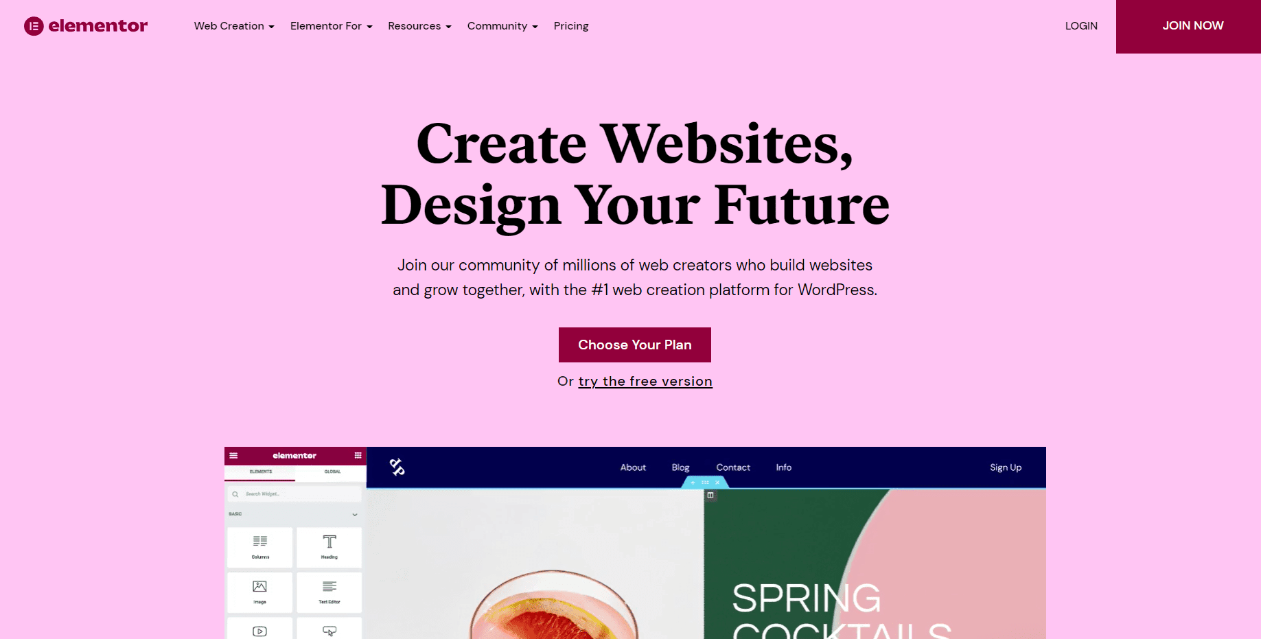 Página de captura de Elementor