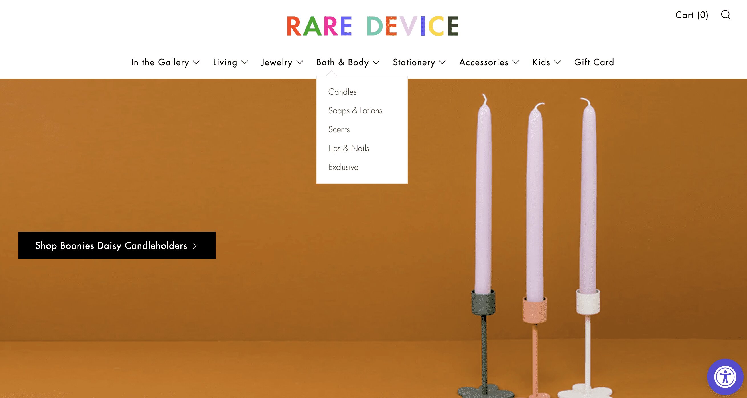 Example of a Shopify storefront