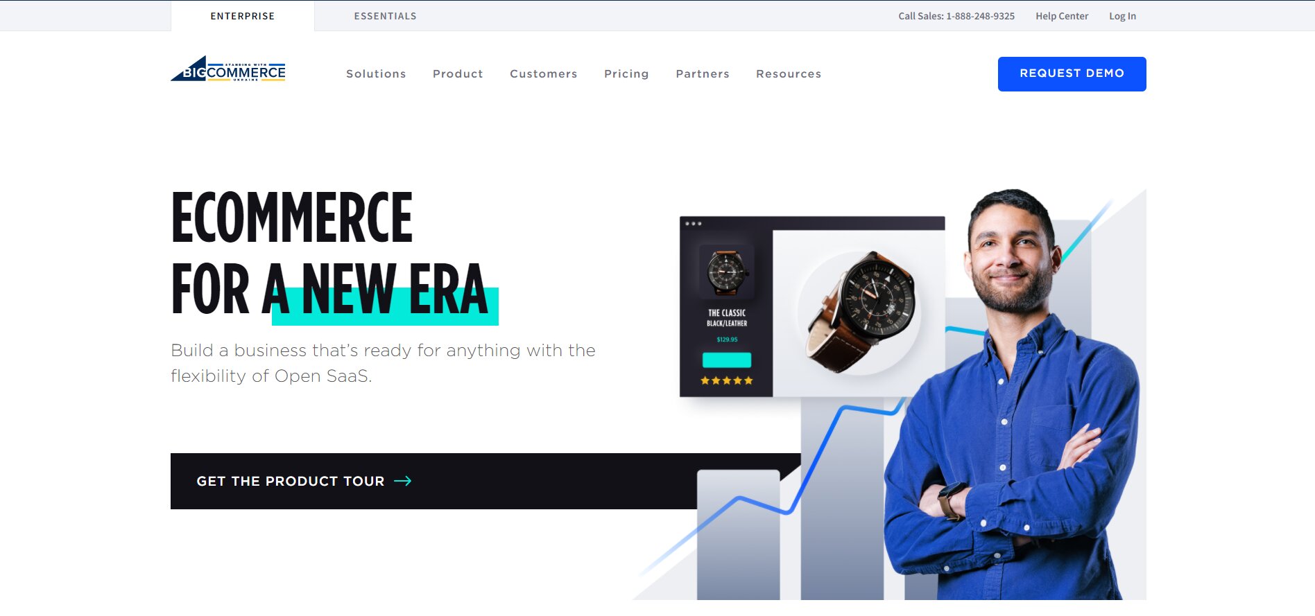 Homepage da BigCommerce