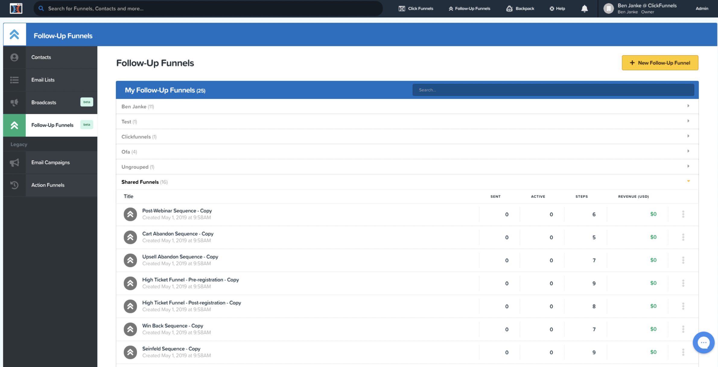 Los Follow-up Funnels de ClickFunnels