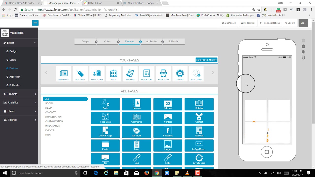 El creador de Apps de Builderall