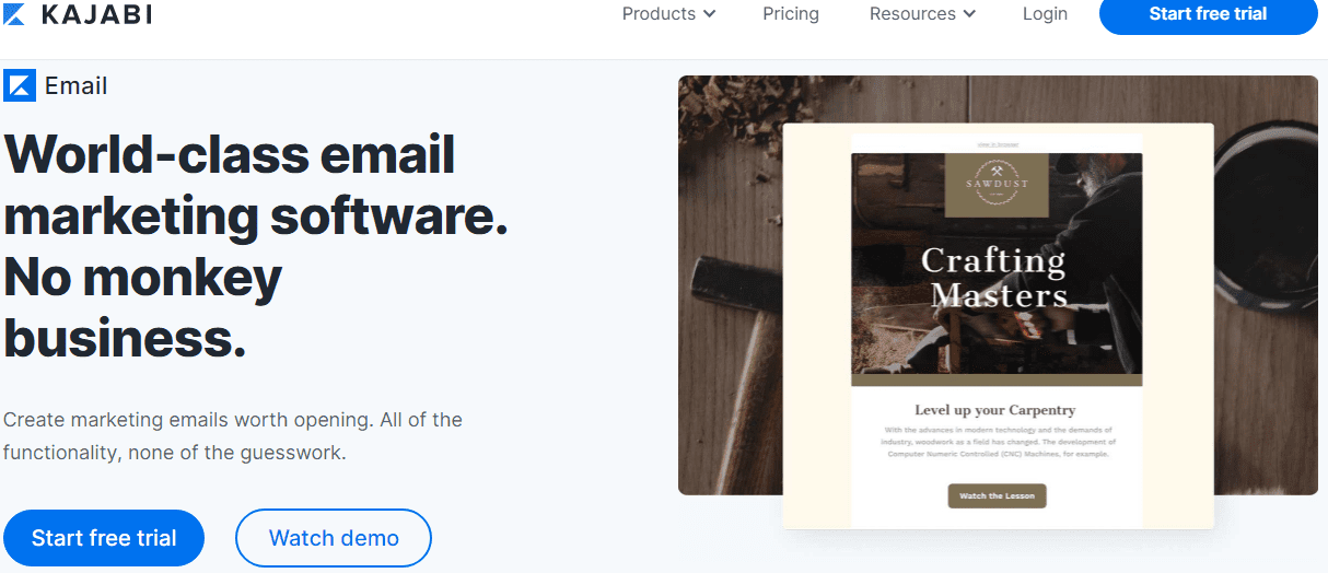 Le caratteristiche dell'email marketing di Kajabi