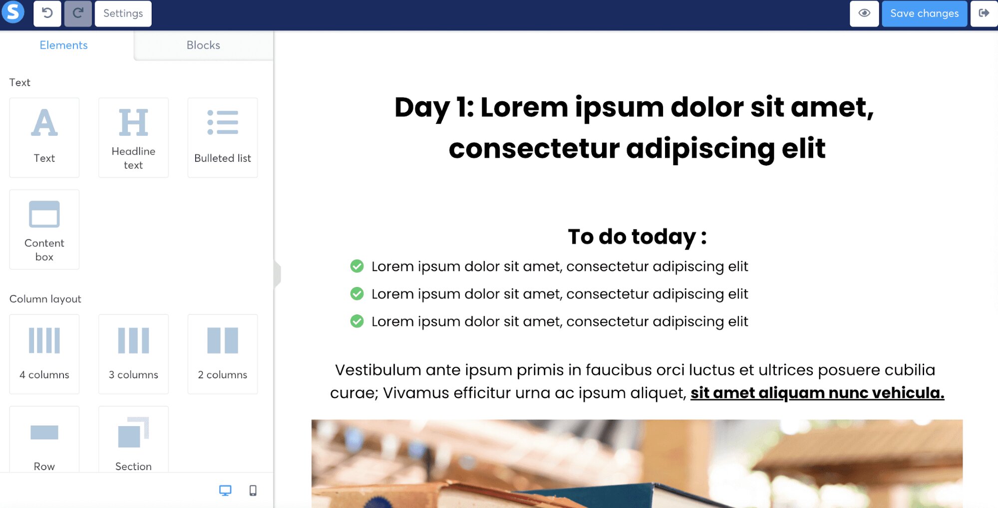 Editor für eine Mitglieder-Website von systeme.io