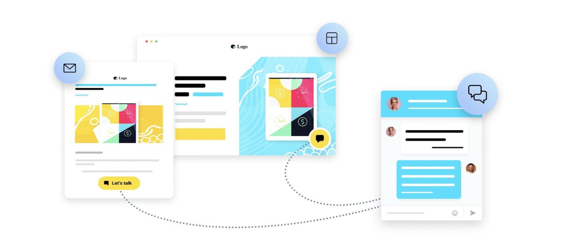 Esempio della funzione live chat di GetResponse