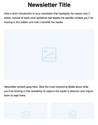 Modello di newsletter di Kajabi