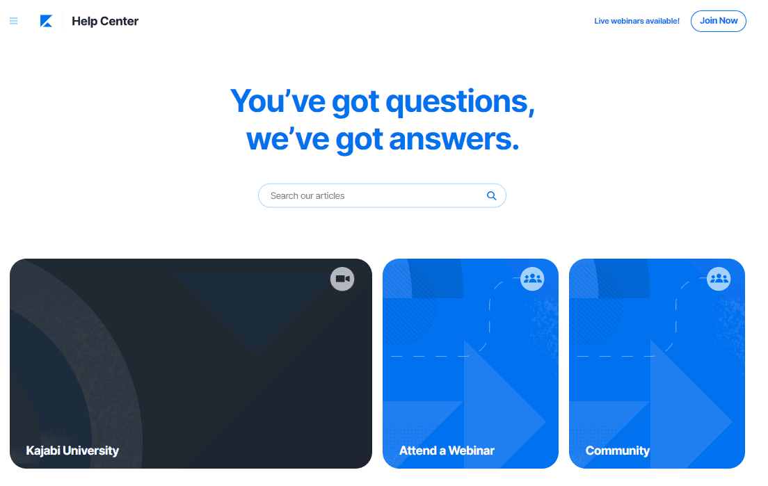 Centro de ayuda de Kajabi