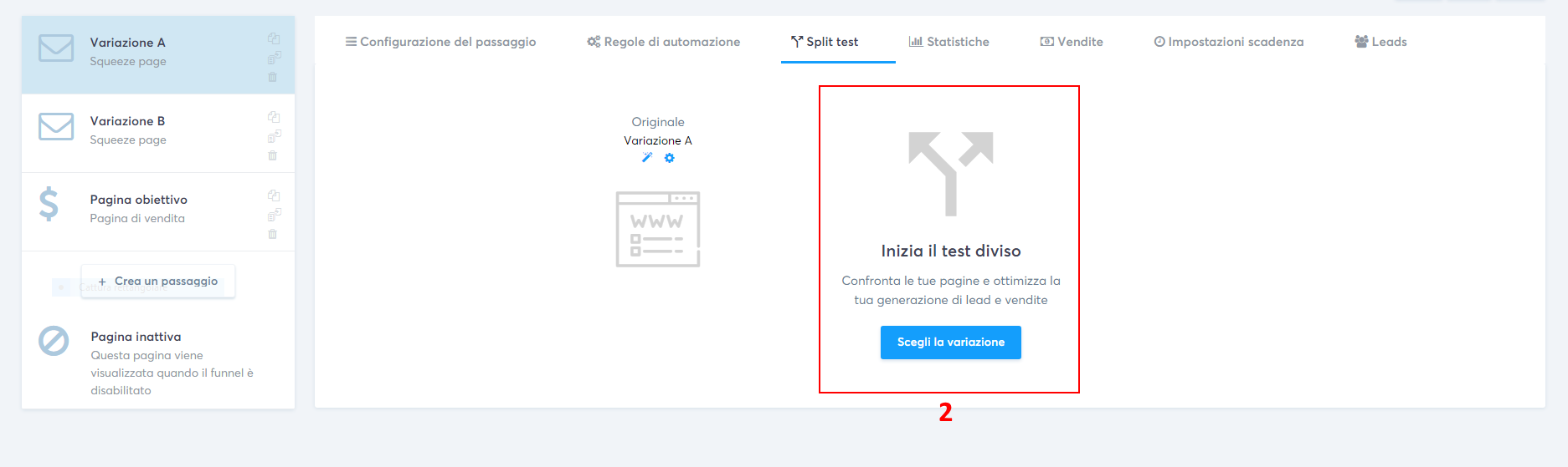 Il costruttore di landing page di systeme.io