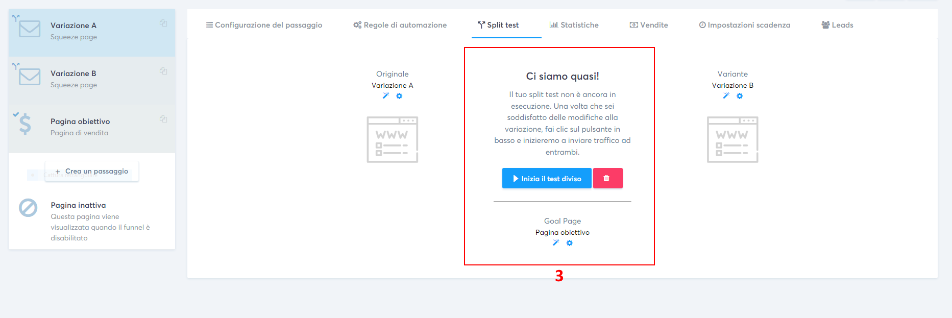 Il costruttore di landing page di systeme.io