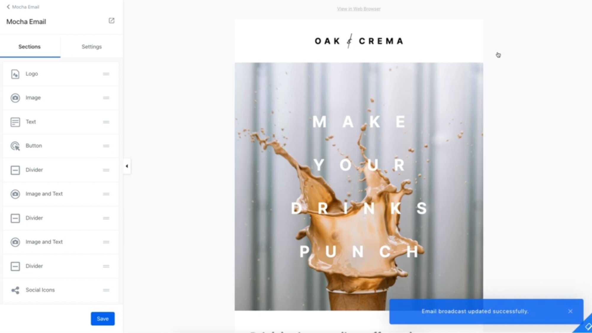 Creador y editor de correo electrónico de Kajabi