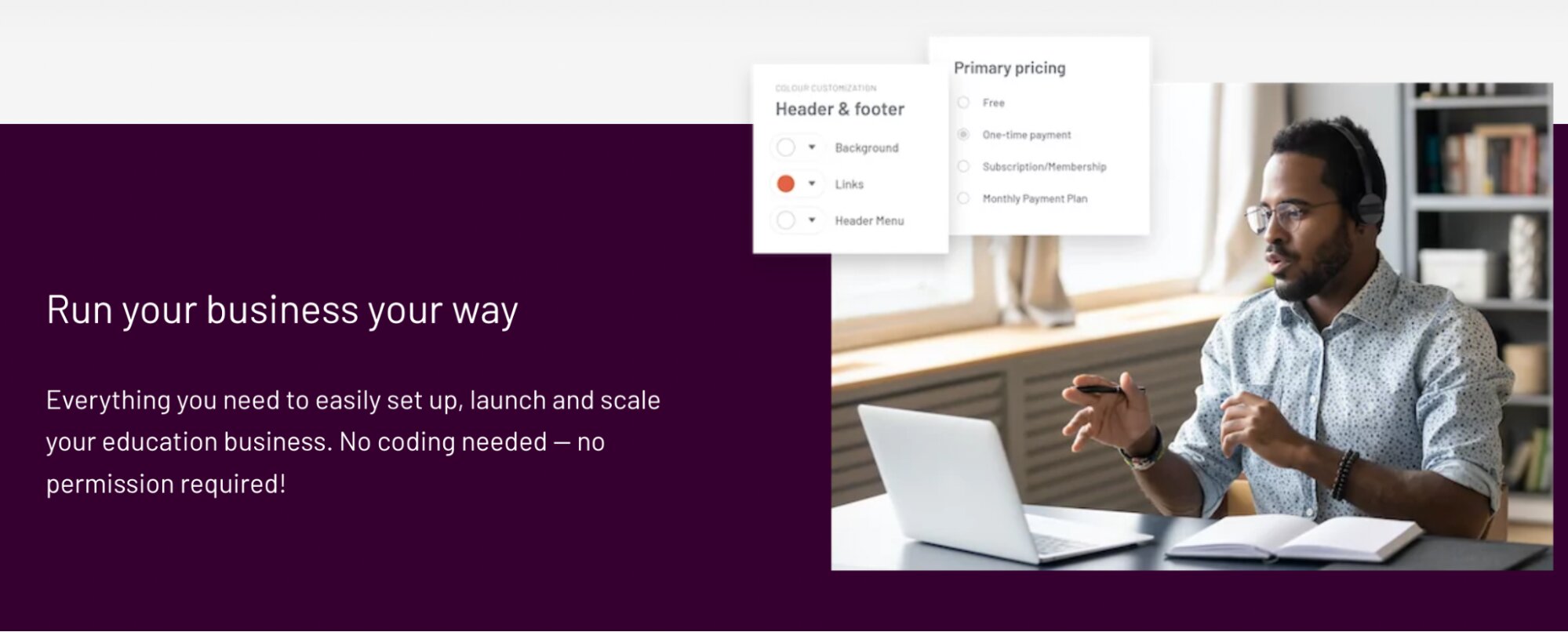 Herramientas de marketing y ventas de Thinkific