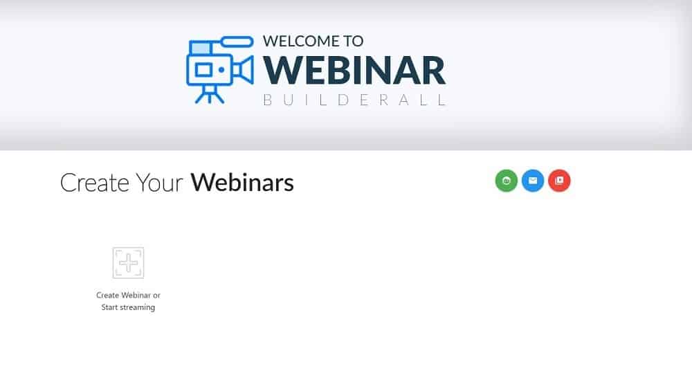 Construtor de webinar da Builderall