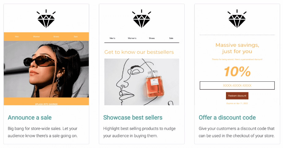 Plantillas de correo electrónico listas para usar de Omnisend