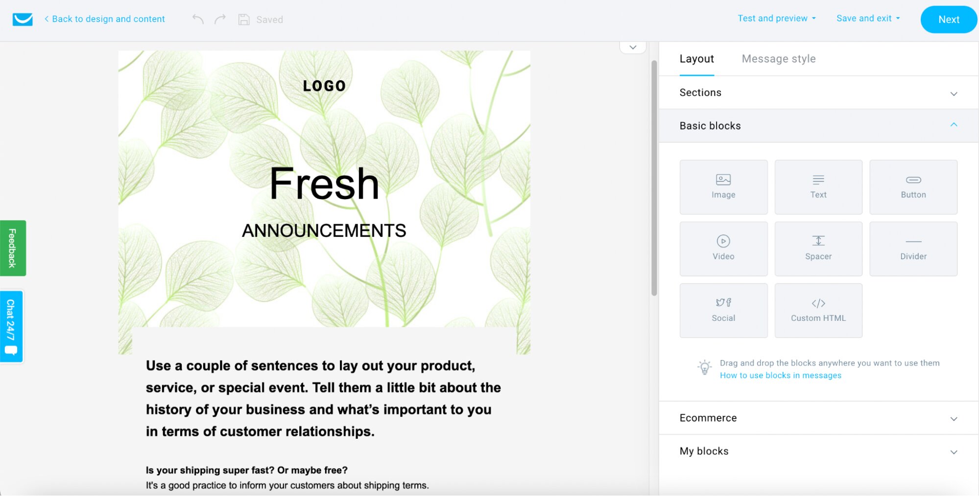 Creador de correo electrónico GetResponse 