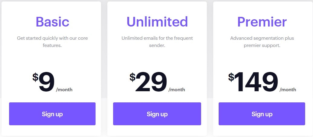 Precios de Campaign Monitor