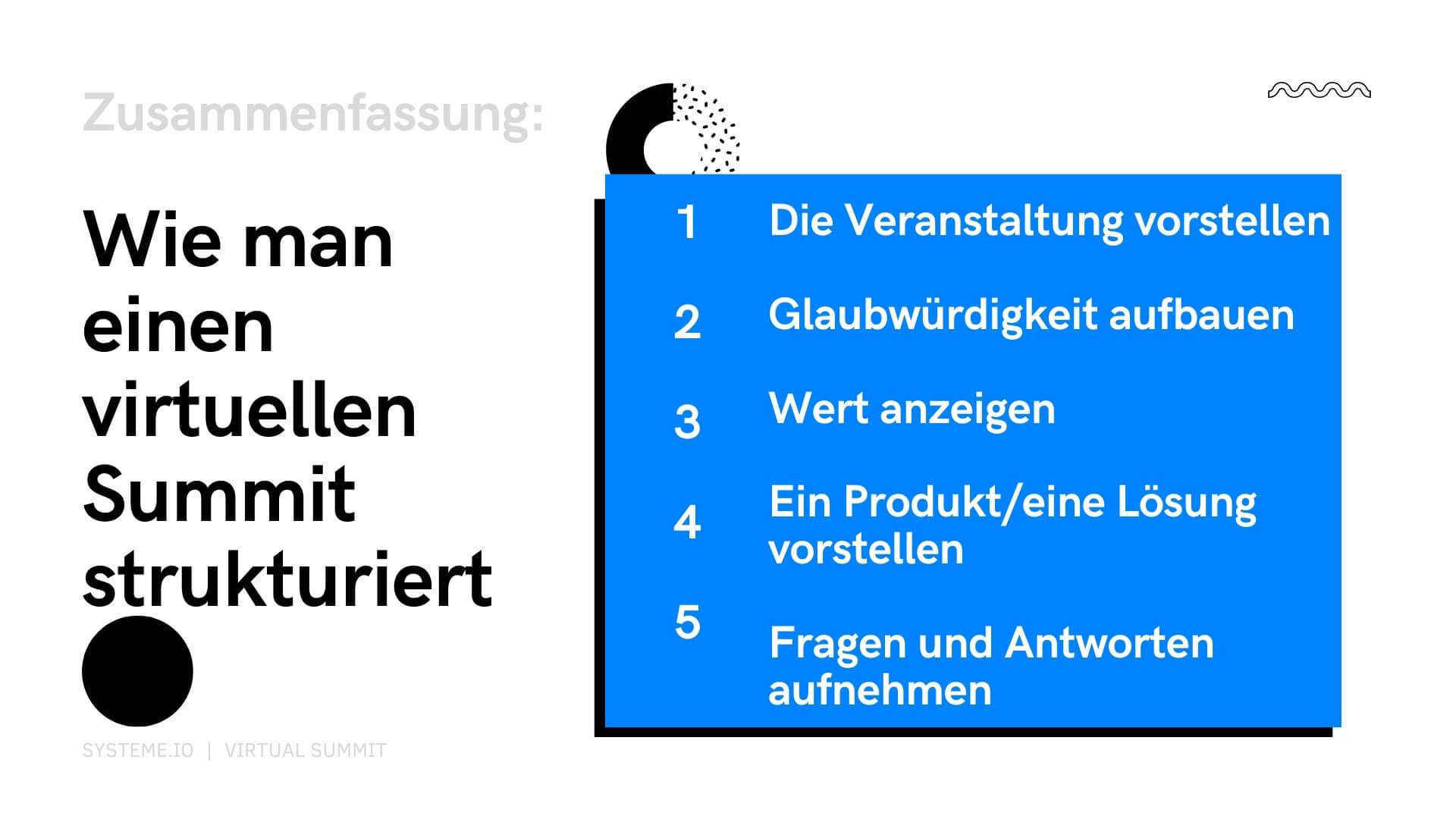 Wie man einen virtuellen Summit strukturiert