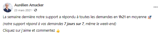 le support client de systeme io est reactif