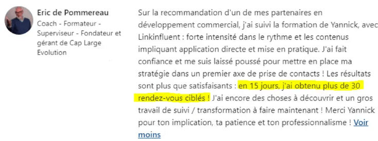 un témoignage d’une formation de Yannick Bouissière