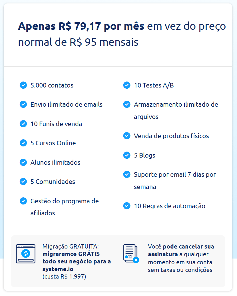 systeme.io dashboard on pc and mobile