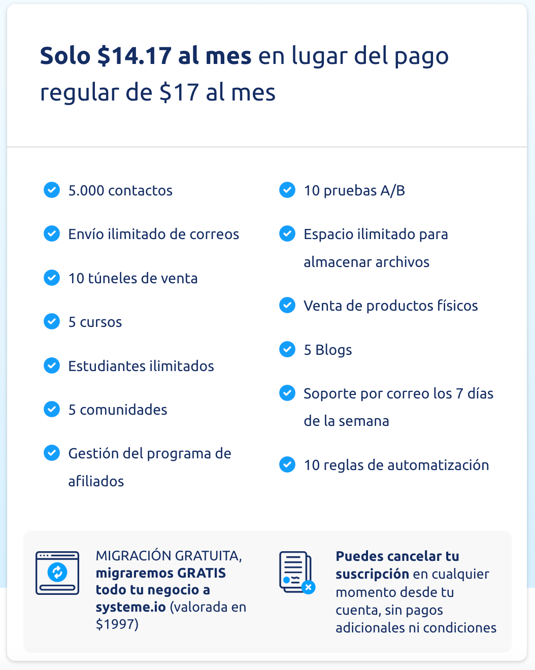 systeme.io dashboard on pc and mobile