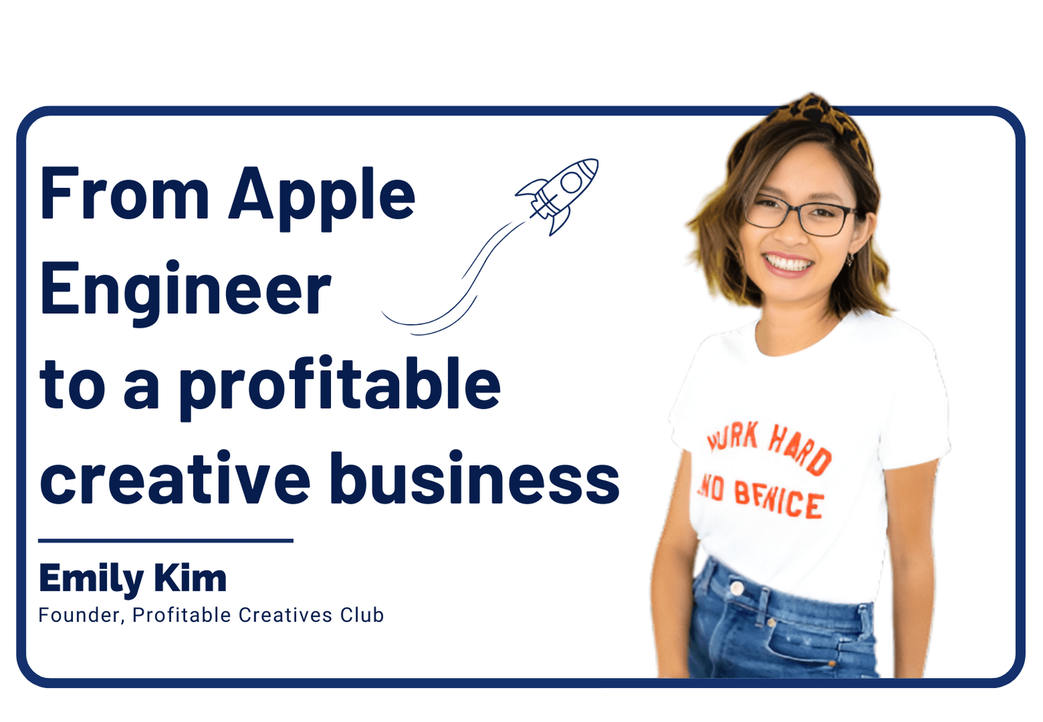 Emily Kim success story cover for systeme.io, showing her transition from an Apple software engineer to the founder of a profitable creative business
