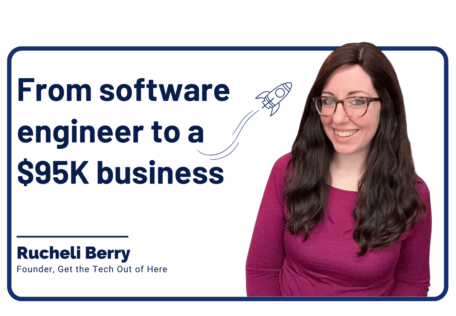 Rucheli Barry success story cover showing her transition from software engineer to a $95K online business with systeme.io