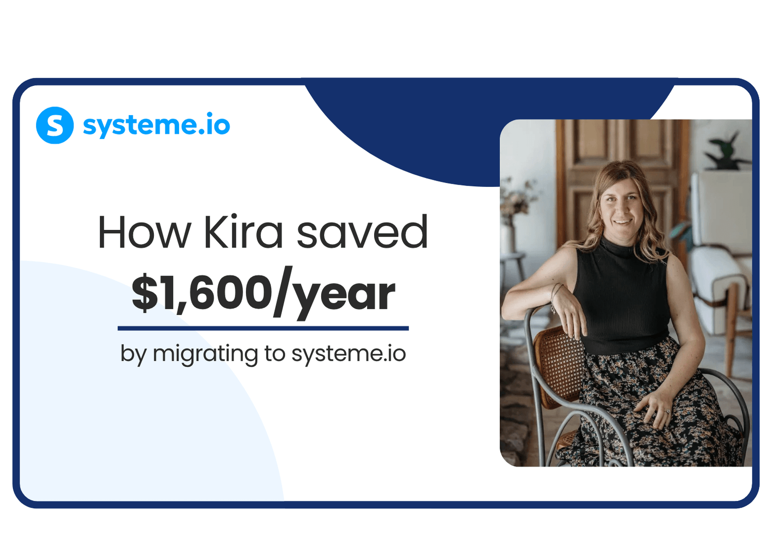 Kira Whitham, clinical nutritionist and founder of A Nourished Life Nutrition, who saved $1,600 a year by migrating her practice from Kajabi to systeme.io